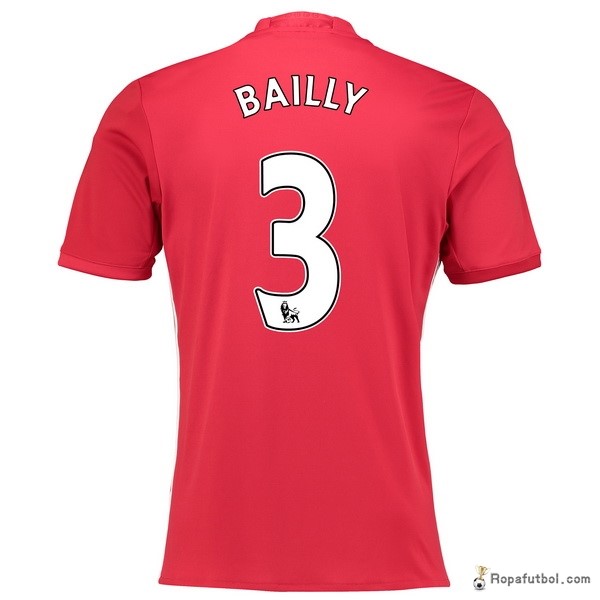Camiseta Manchester United Replica Primera Ropa Bailly 2016/17 Rojo
